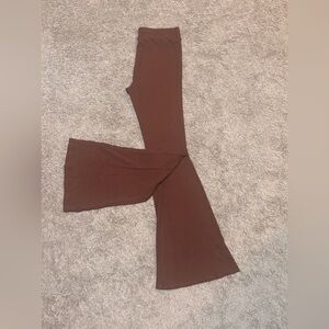 SHEIN brown flare leggings